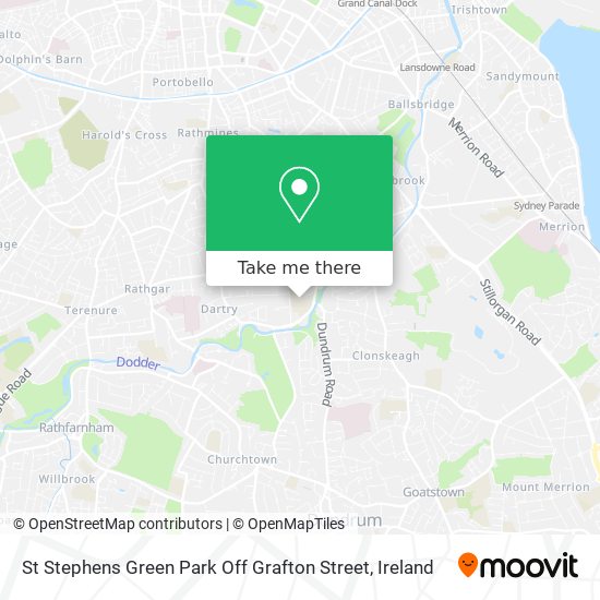 St Stephens Green Park Off Grafton Street map