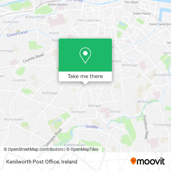Kenilworth Post Office map