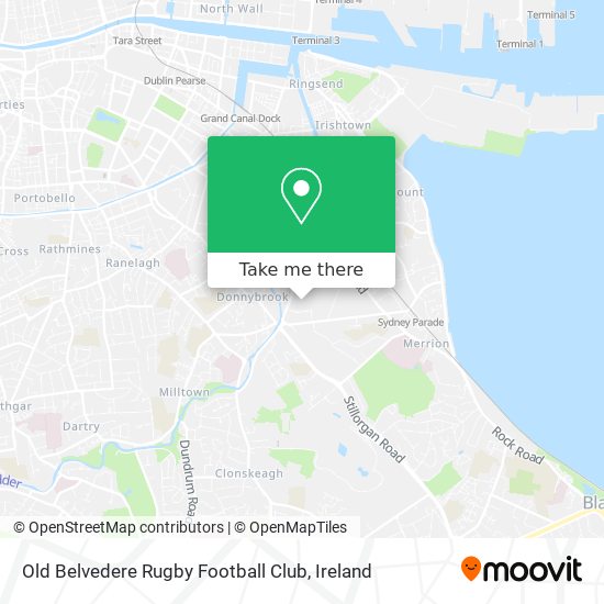 Old Belvedere Rugby Football Club map