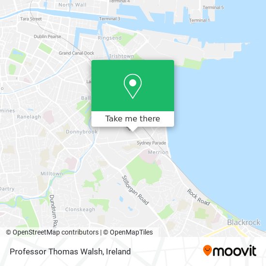 Professor Thomas Walsh map