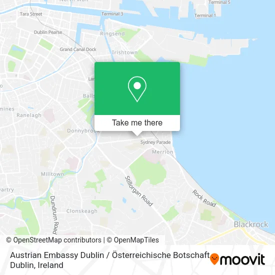 Austrian Embassy Dublin / Österreichische Botschaft Dublin map