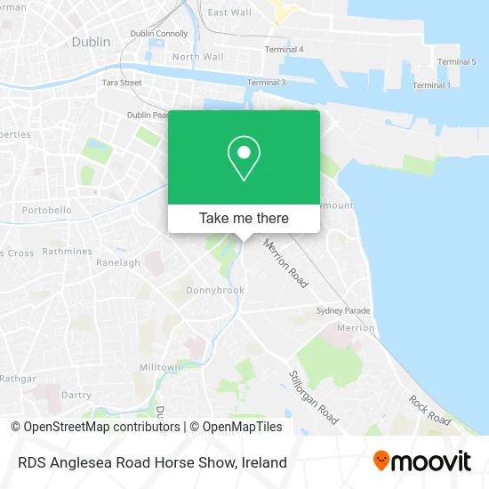 RDS Anglesea Road Horse Show map