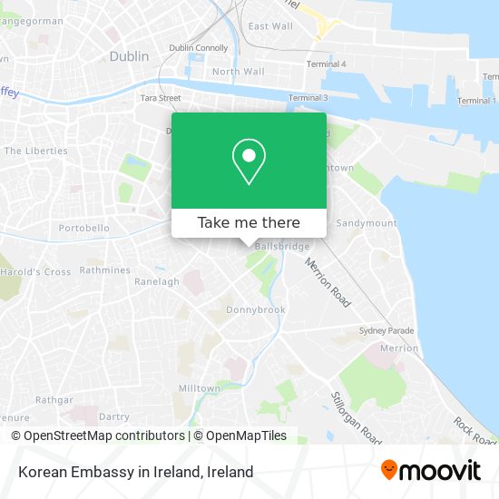 Korean Embassy in Ireland map