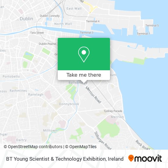 BT Young Scientist & Technology Exhibition map