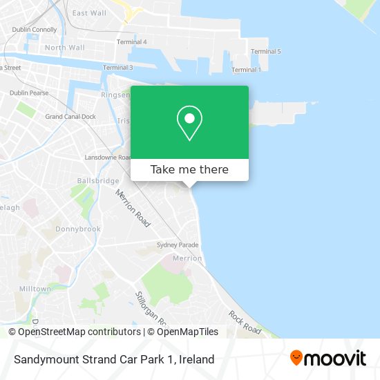 Sandymount Strand Car Park 1 map