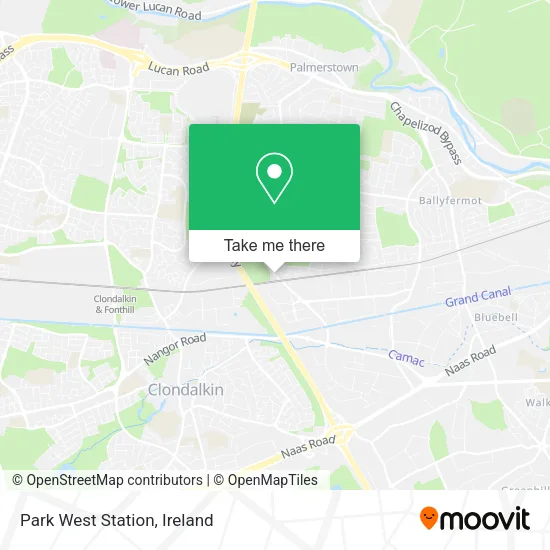 Park West Station map