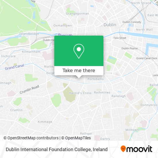 Dublin International Foundation College map