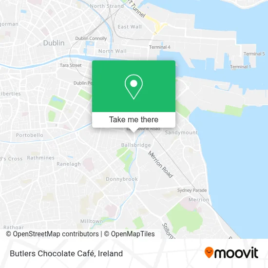 Butlers Chocolate Café map