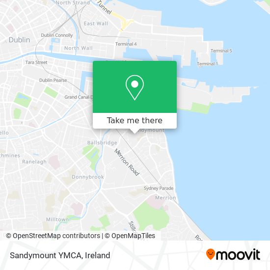 Sandymount YMCA map