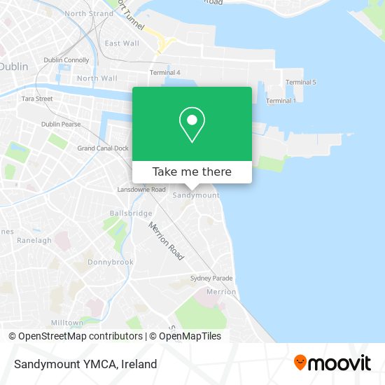 Sandymount YMCA map