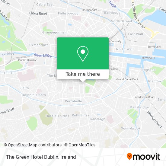 The Green Hotel Dublin map