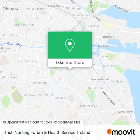 Irish Nursing Forum & Health Service map