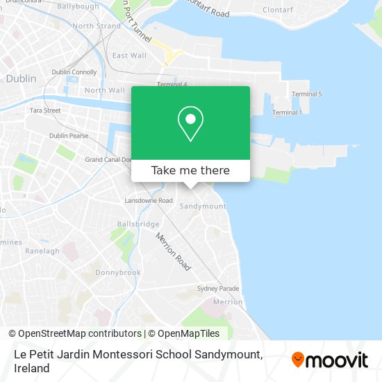 Le Petit Jardin Montessori School Sandymount map