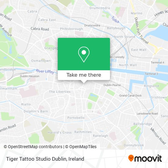 Tiger Tattoo Studio Dublin map