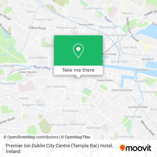 Premier Inn Dublin City Centre (Temple Bar) Hotel map