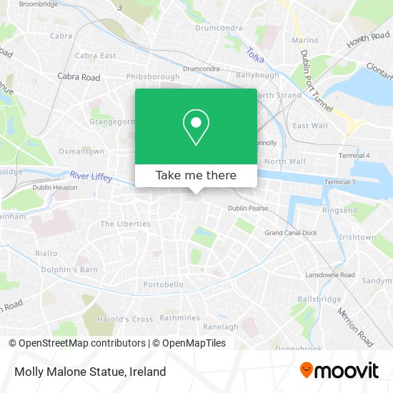 Molly Malone Statue map
