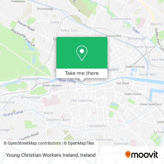 Young Christian Workers Ireland map