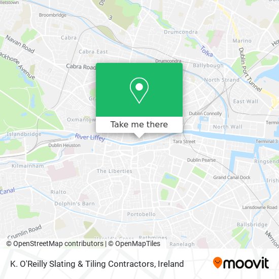 K. O'Reilly Slating & Tiling Contractors map