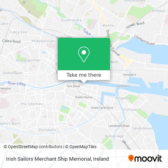 Irish Sailors Merchant Ship Memorial map