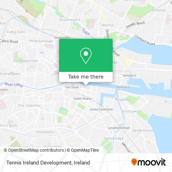 Tennis Ireland Development map