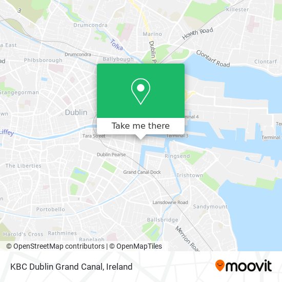 KBC Dublin Grand Canal map