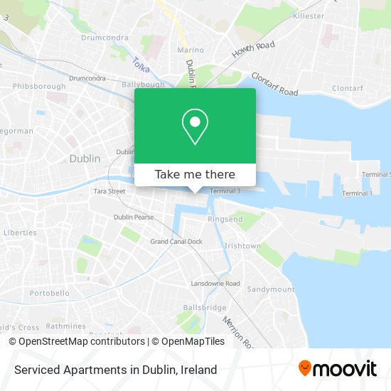 Serviced Apartments in Dublin map