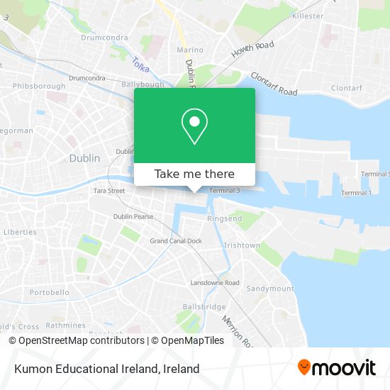 Kumon Educational Ireland map