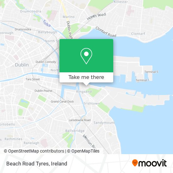 Beach Road Tyres map