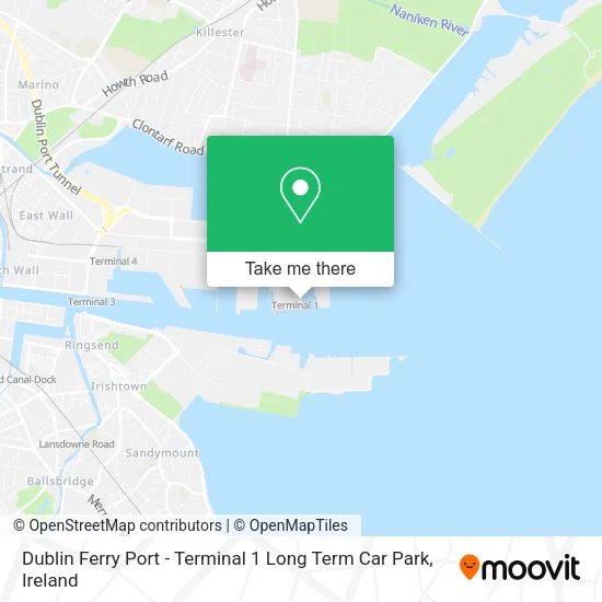 Dublin Ferry Port - Terminal 1 Long Term Car Park plan