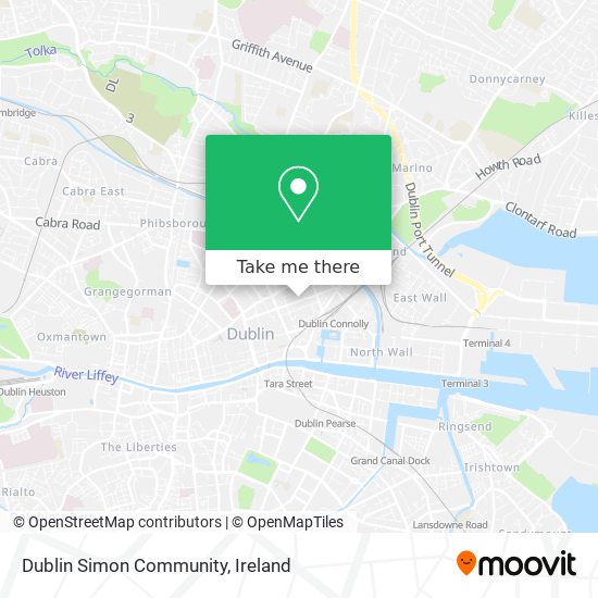 Dublin Simon Community map