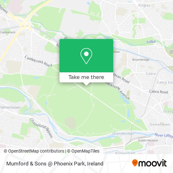 Mumford & Sons @ Phoenix Park map