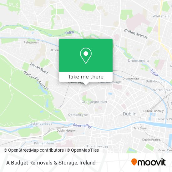 A Budget Removals & Storage map