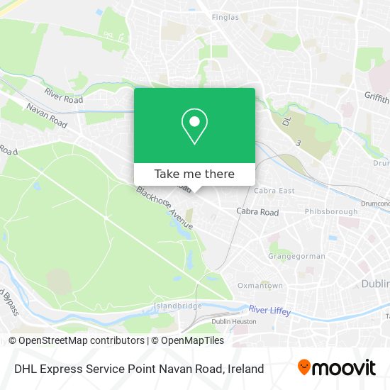 DHL Express Service Point Navan Road map