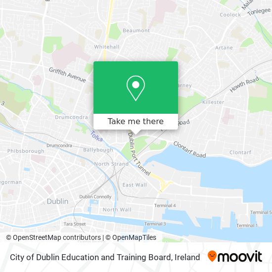 City of Dublin Education and Training Board map