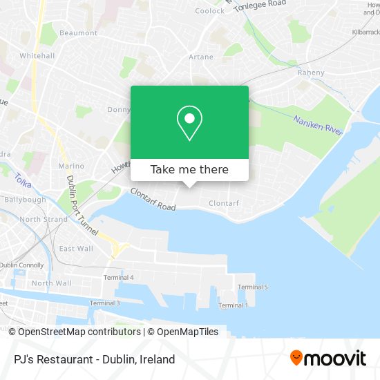 PJ's Restaurant - Dublin map