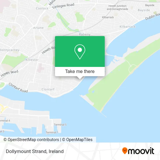 Dollymount Strand map
