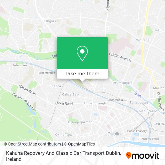 Kahuna Recovery.And Classic Car Transport Dublin map