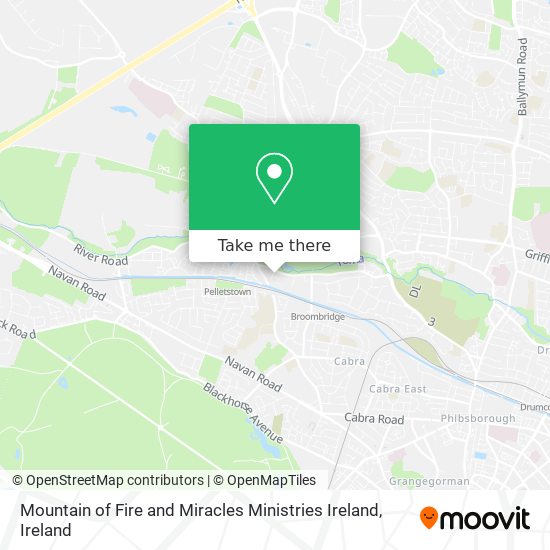 Mountain of Fire and Miracles Ministries Ireland map