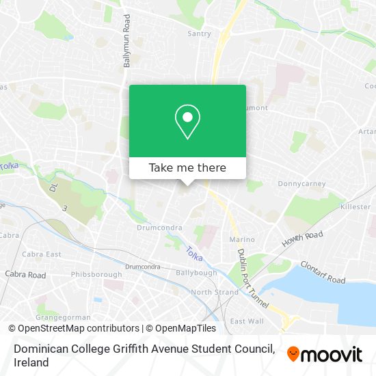 Dominican College Griffith Avenue Student Council map