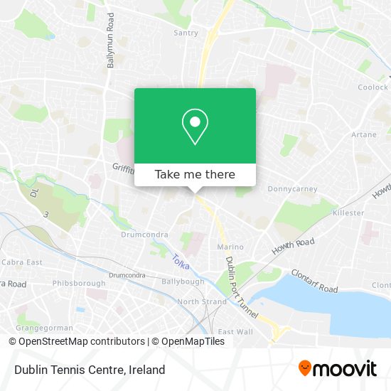 Dublin Tennis Centre map