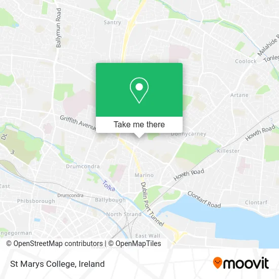 St Marys College map