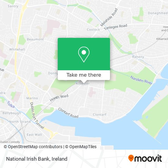 National Irish Bank map