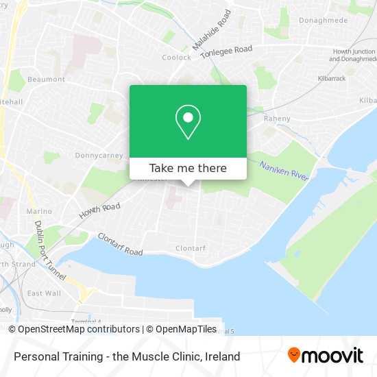 Personal Training - the Muscle Clinic map