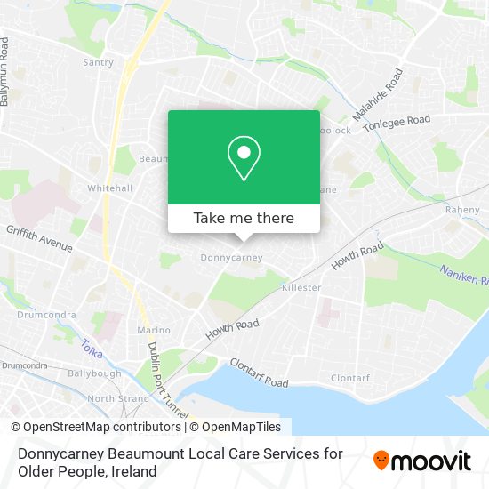 Donnycarney Beaumount Local Care Services for Older People map