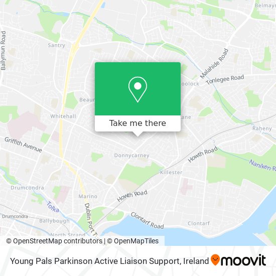 Young Pals Parkinson Active Liaison Support map