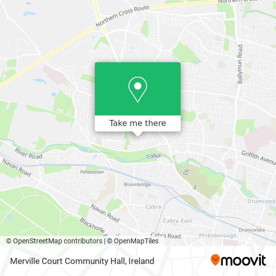 Merville Court Community Hall map