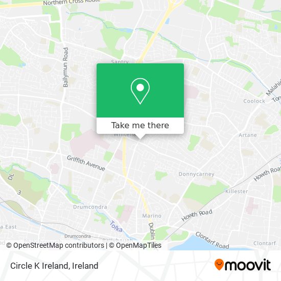 Circle K Ireland map