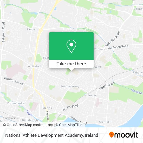 National Athlete Development Academy map