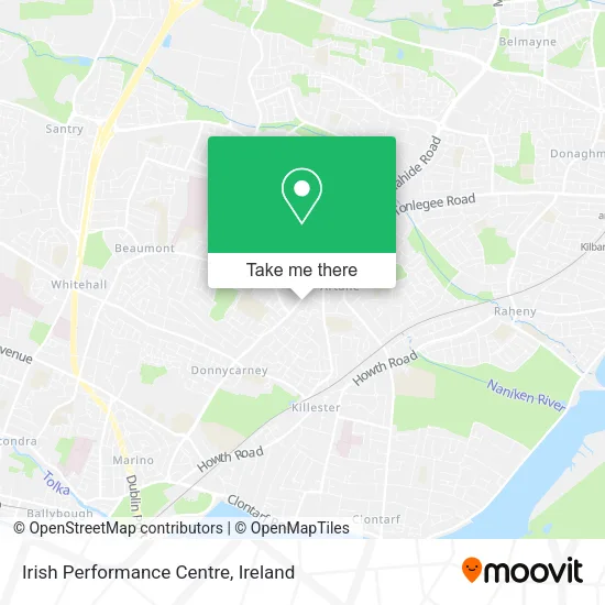 Irish Performance Centre map