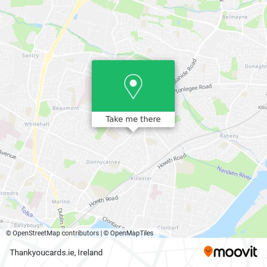 Thankyoucards.ie map